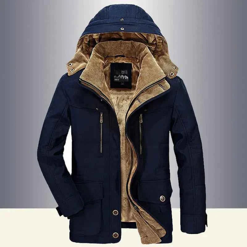 Men's Hooded Padded Coat Blue