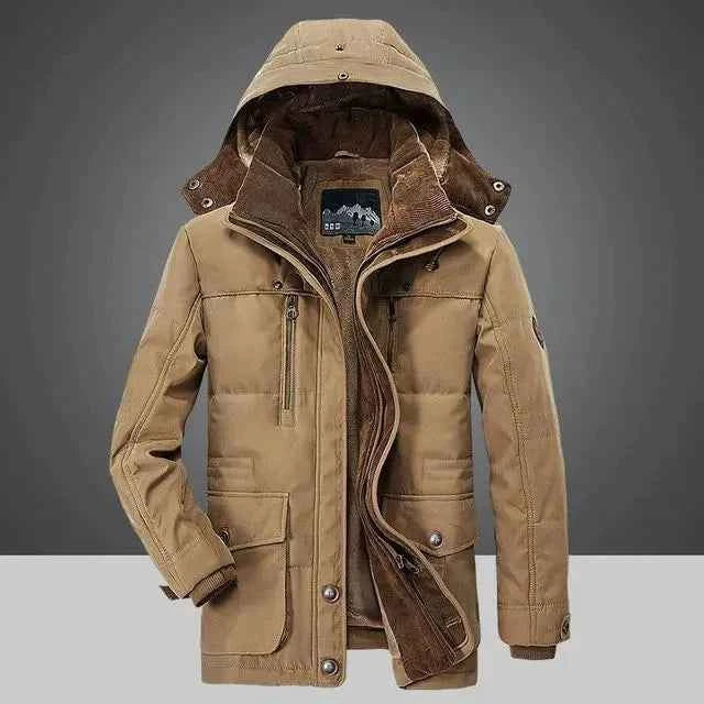 Men's Hooded Padded Coat Khaki