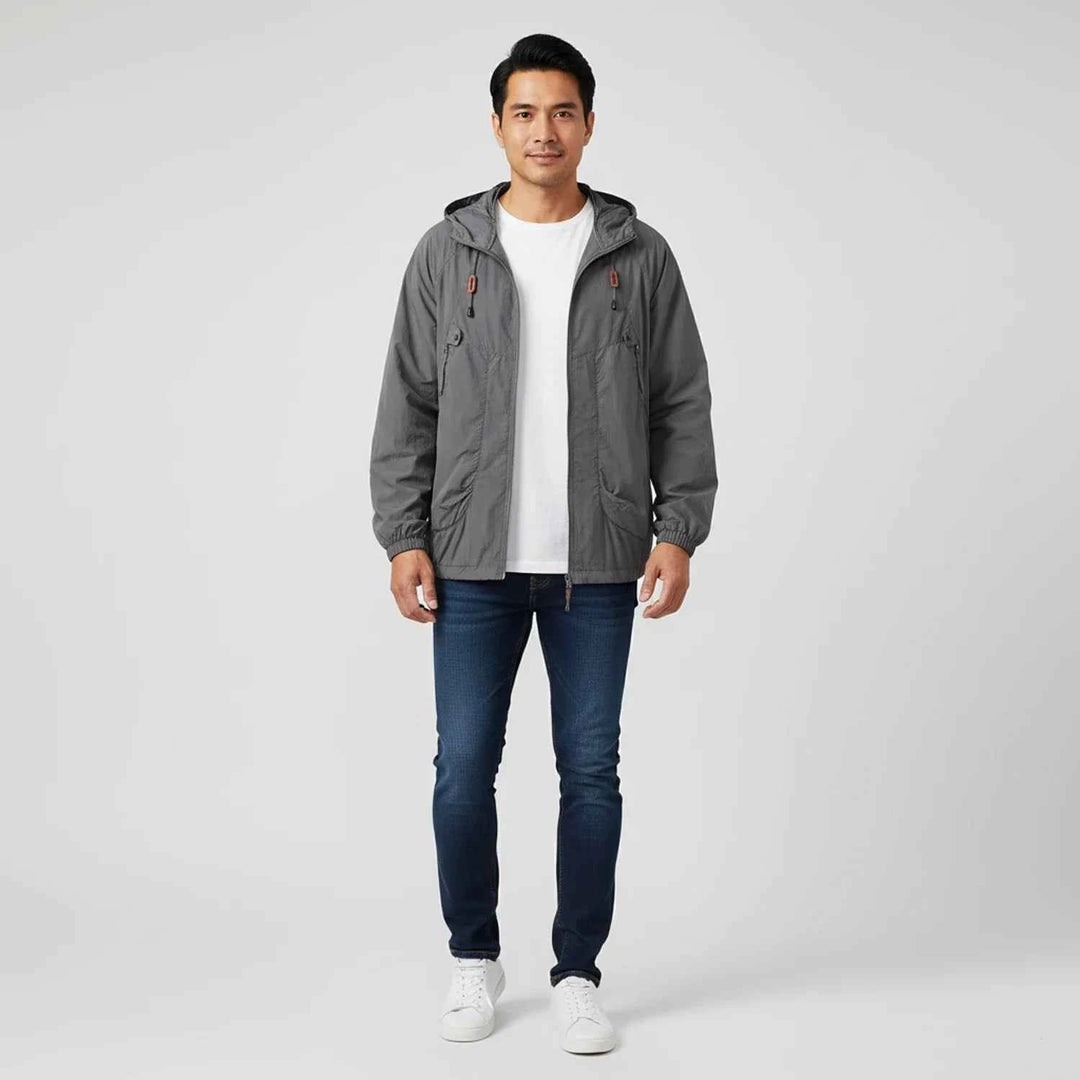 Men's Hooded Windbreaker Jacket