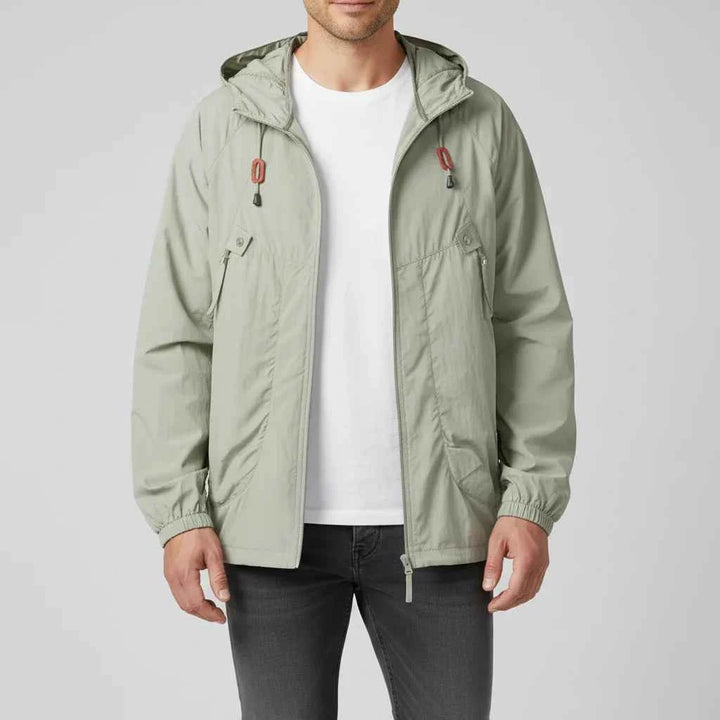 Men's Hooded Windbreaker Jacket Green