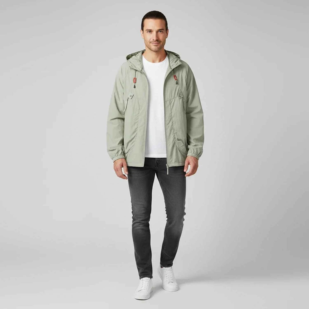 Men's Hooded Windbreaker Jacket