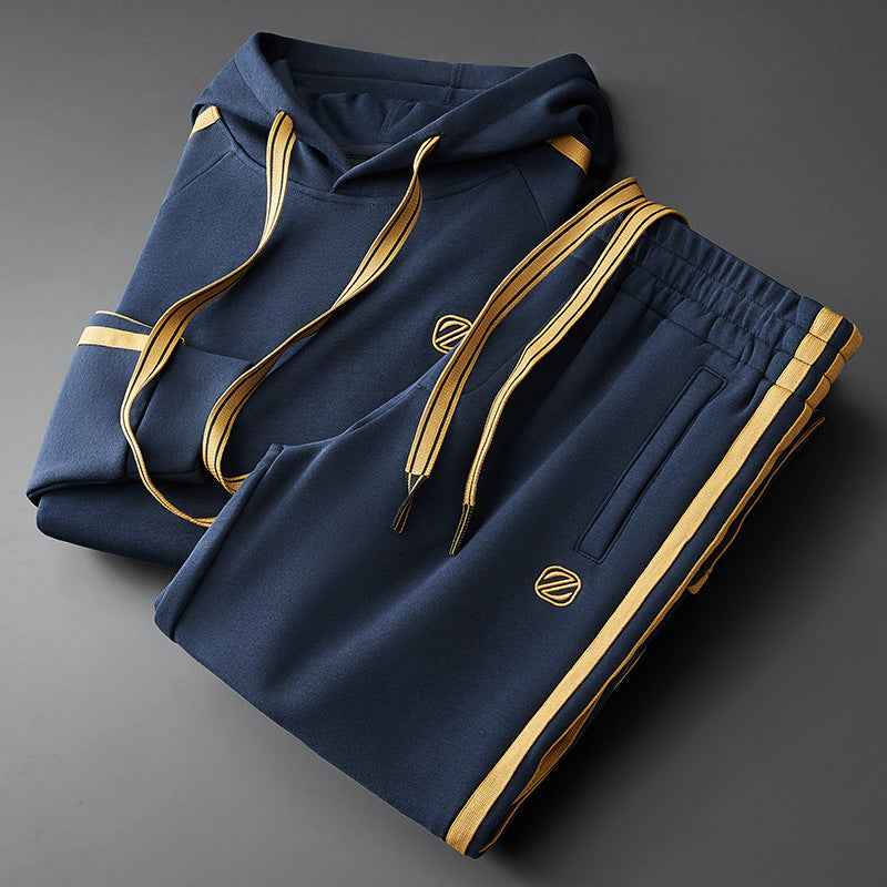 Men's Hoodie Tracksuit Set - Stylish & Comfortable Activewear Royal Navy