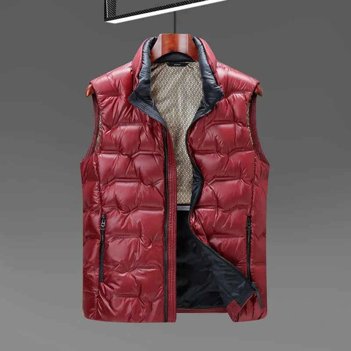 Men's Insulated Down Vest Crimson Red