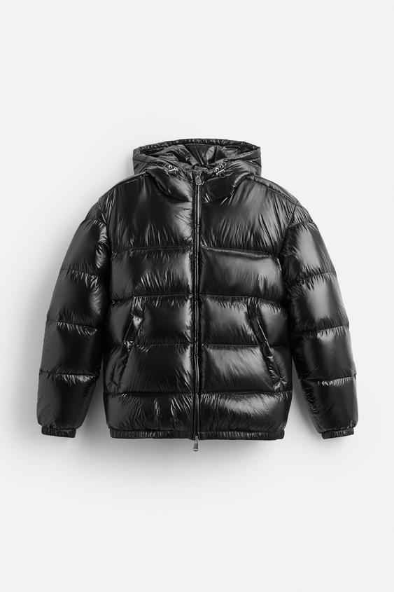 Men's Insulated Hooded Padded Jacket – Water-Repellent & Warm Comfort Black