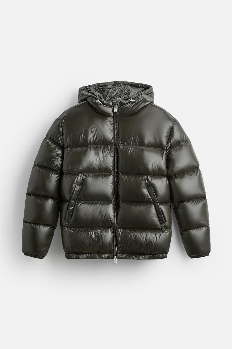 Men's Insulated Hooded Padded Jacket – Water-Repellent & Warm Comfort Green