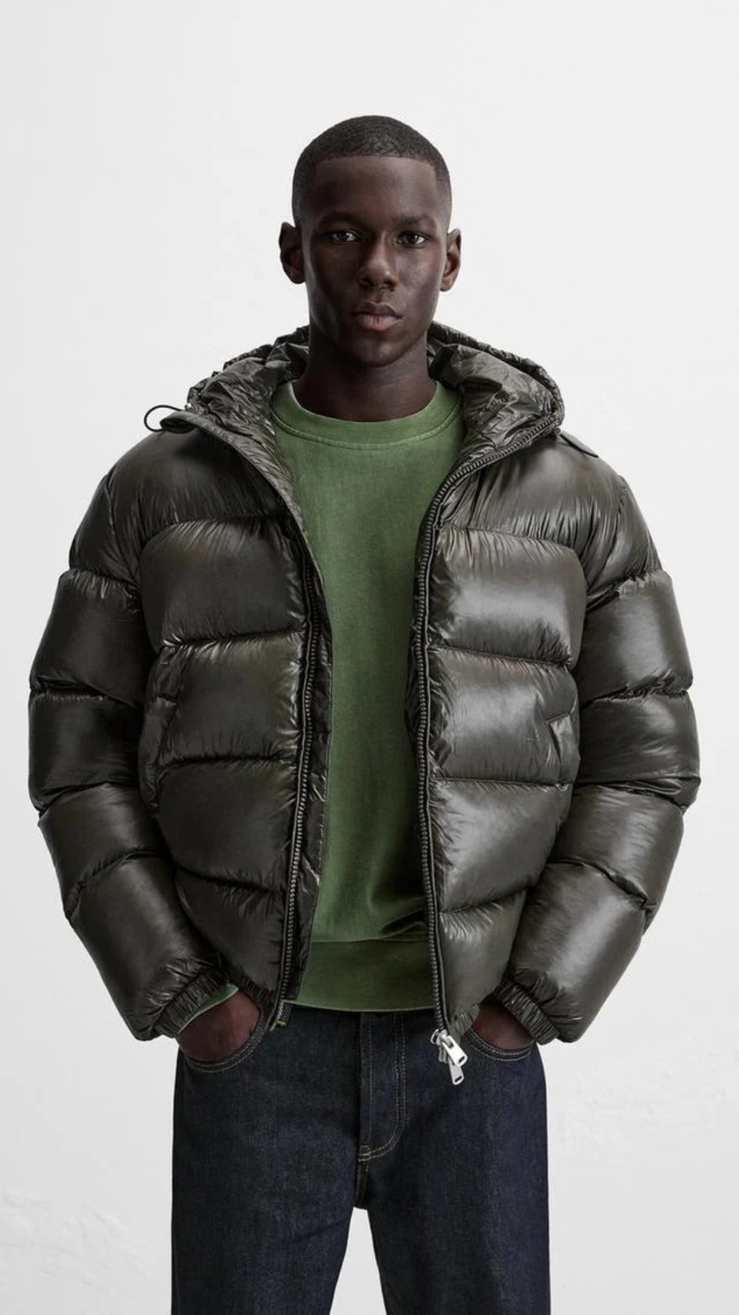 Men's Insulated Hooded Padded Jacket – Water-Repellent & Warm Comfort