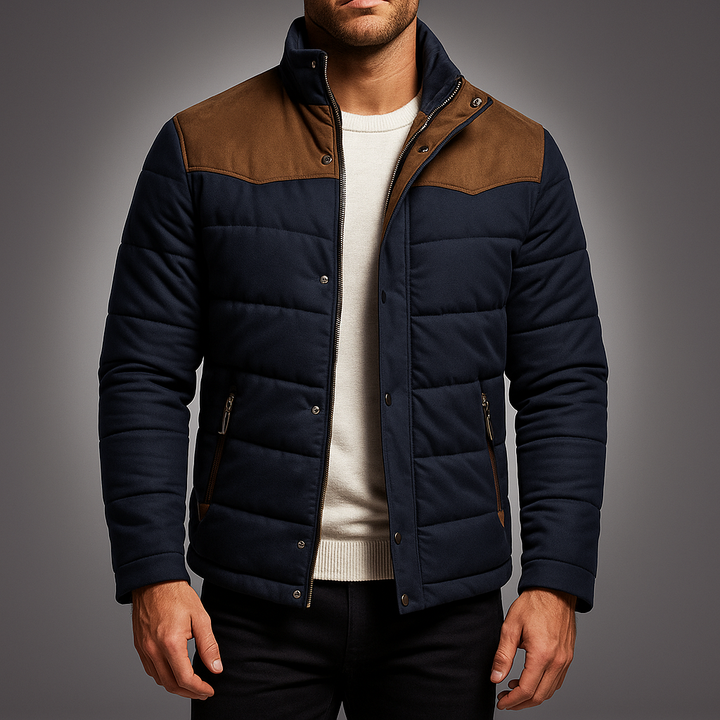 Men's Insulated Parka for Ultimate Warmth Navy Blue