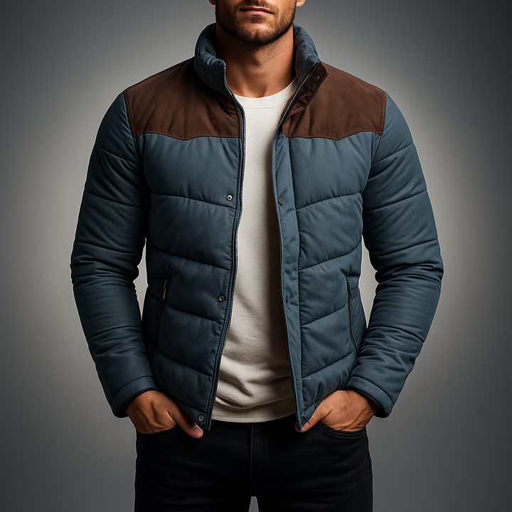 Men's Insulated Parka for Ultimate Warmth Cyan Blue
