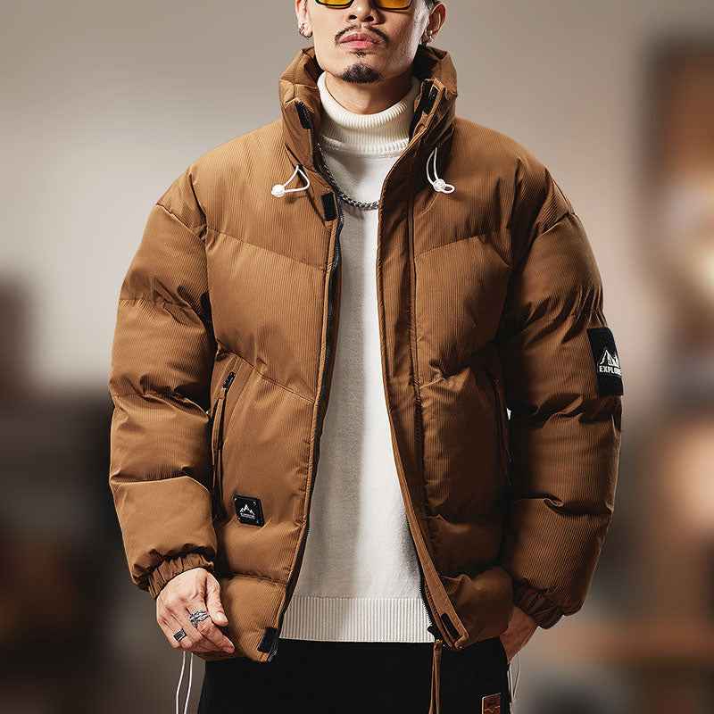 Men's Insulated Puffer Jacket Brown
