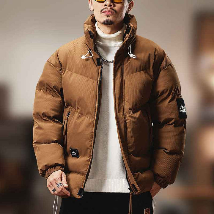 Men's Insulated Puffer Jacket Brown