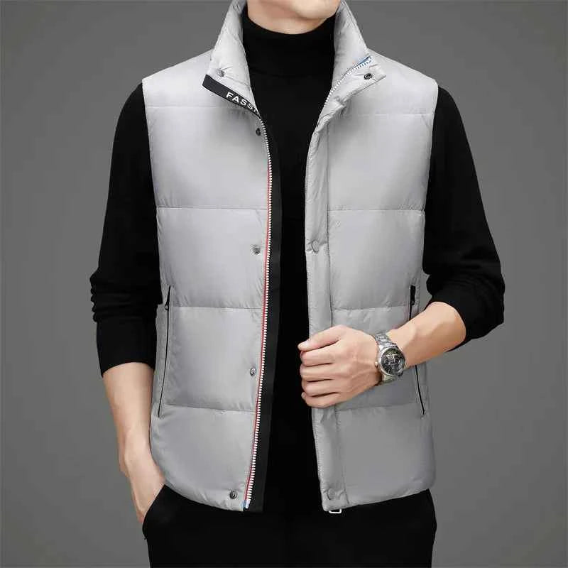 Men's Insulated Puffer Vest Silver