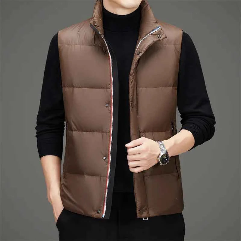 Men's Insulated Puffer Vest Brown