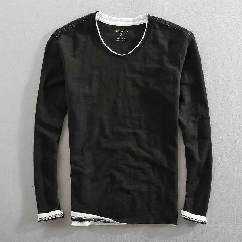 Men's Japanese Style Shirt Black