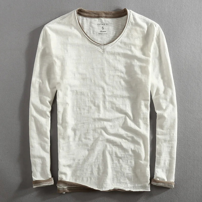 Men's Japanese Style Shirt White
