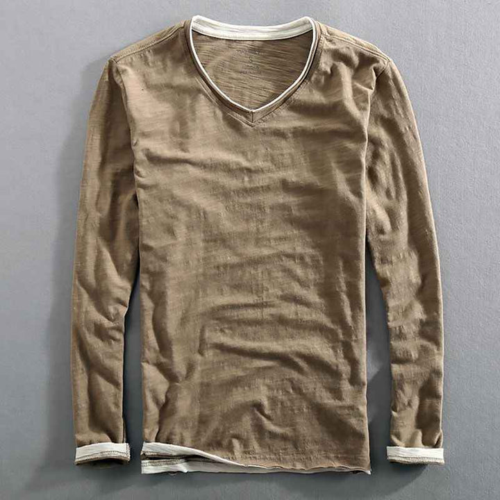 Men's Japanese Style Shirt Apricot