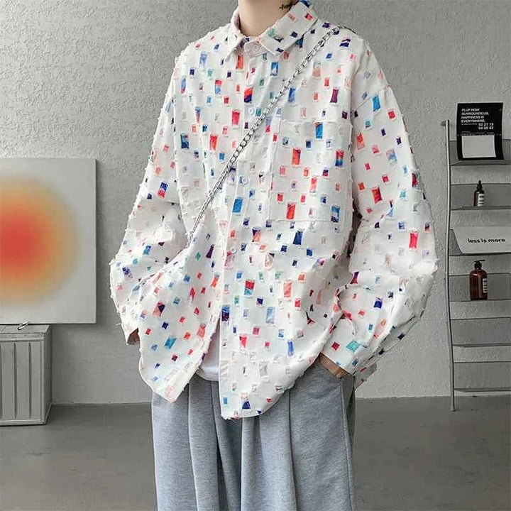 Men's Kaleidoscope Button-Up Shirt
