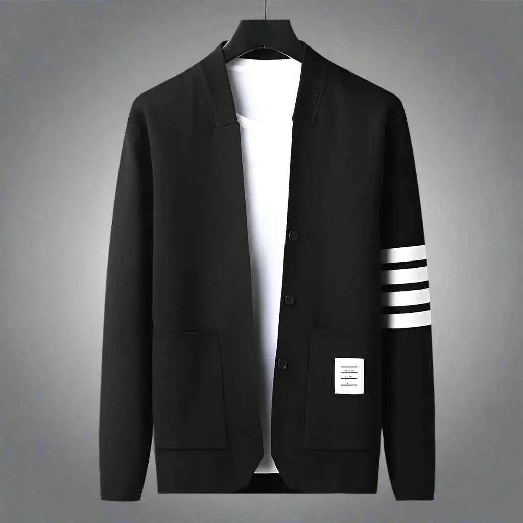 Men's Knit Cardigan - Stylish Milan Design Black
