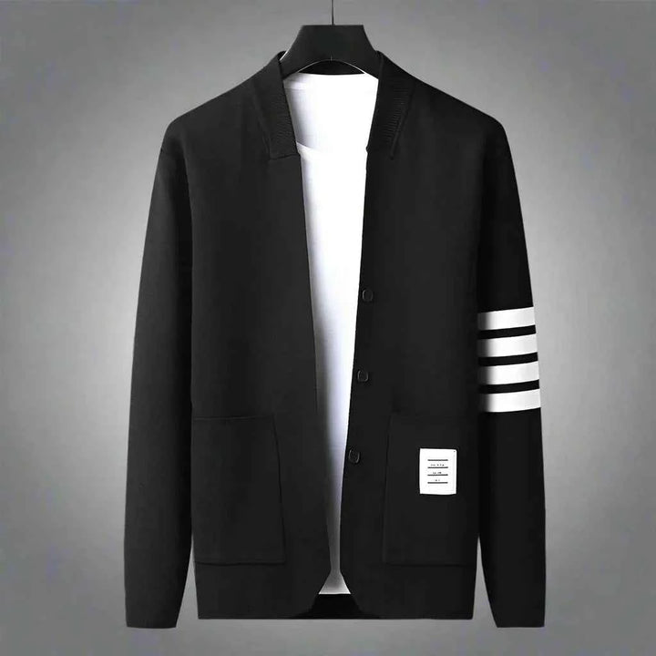Men's Knit Cardigan - Stylish Milan Design Black