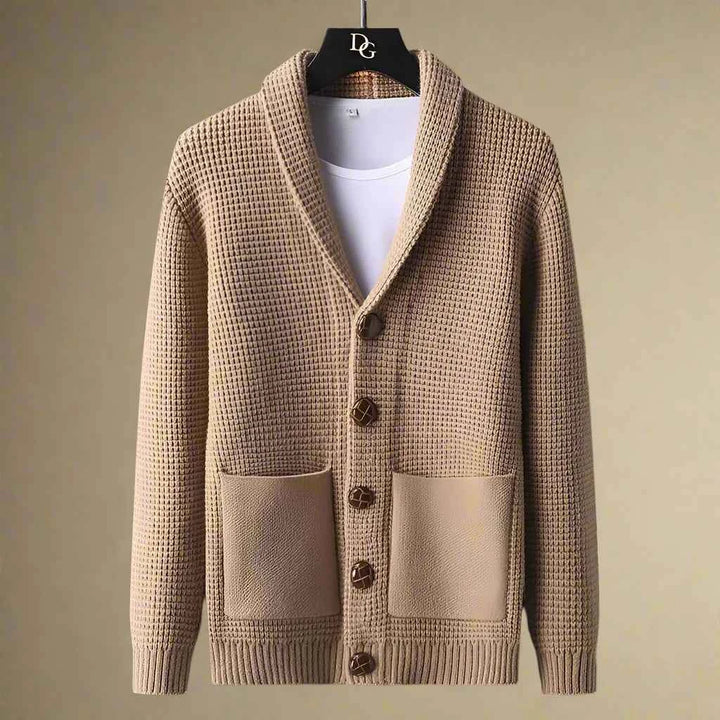 Men's Knit Cardigan - Stylish and Comfortable Knitwear Brown