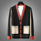 Men's Cotton Blend Relaxed Fit Button-front Ribbed Cuffs Cardigan