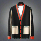 Men's Cotton Blend Relaxed Fit Button-front Ribbed Cuffs Cardigan