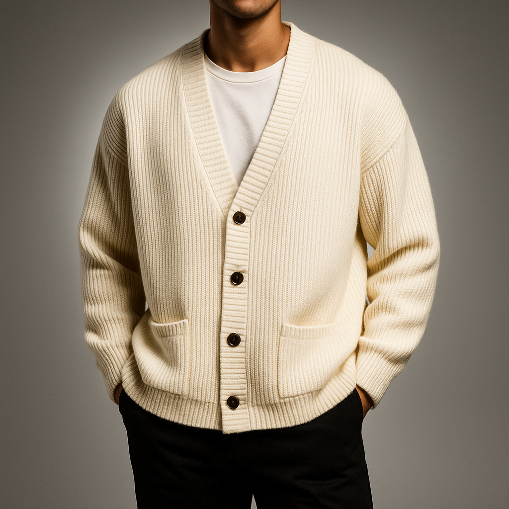 Men's Knit Cardigan - Stylish and Comfortable Layering Piece