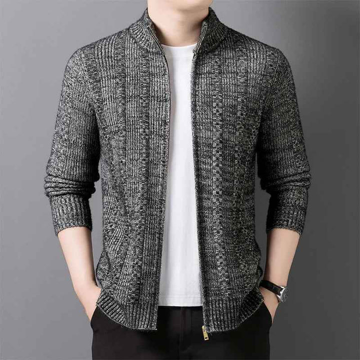 Men's Knit Cardigan - Stylish and Comfortable Sweater Charcoal