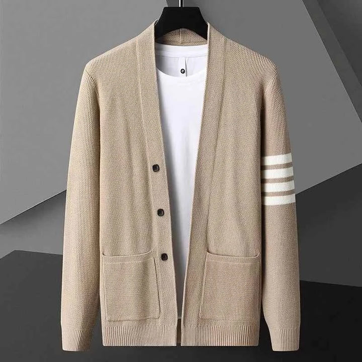 Men's Knit Cardigan - Stylish and Cozy Layering Essential