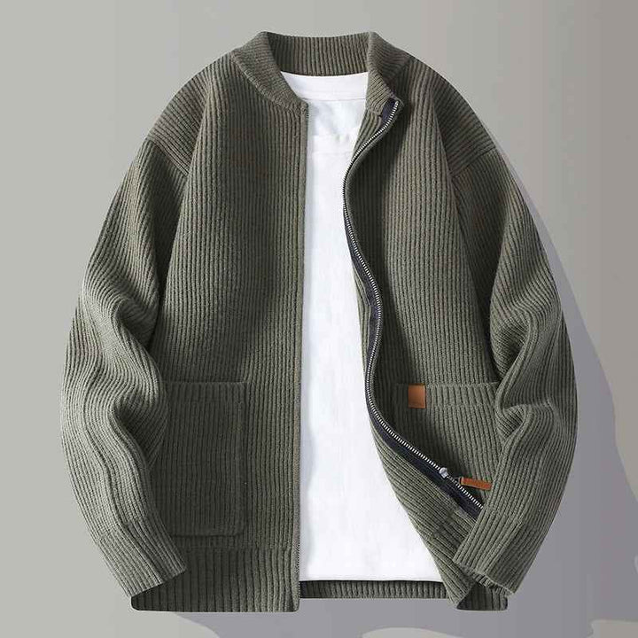 Men's Knit Cardigan - Stylish and Cozy Layering Piece