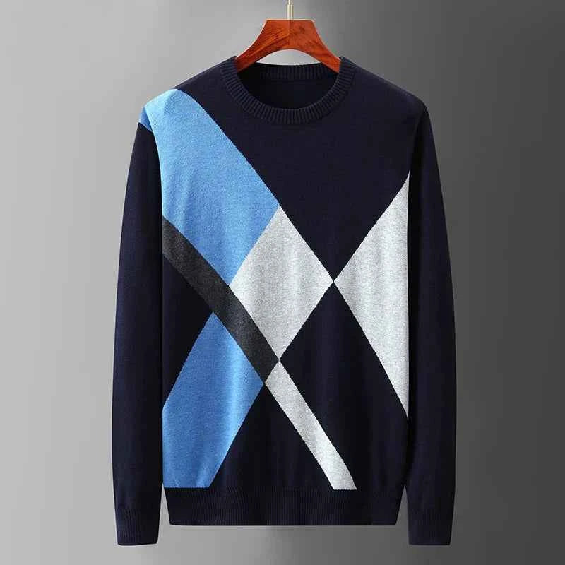 Men's Knit Sweater - Cozy and Stylish Blue