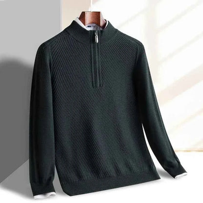 Men's Wool Sweater Lime Green Winter Black Black
