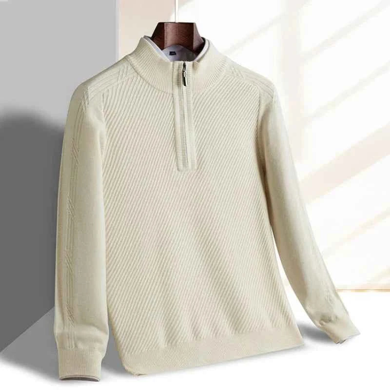 Men's Wool Sweater Lime Green Winter Black
