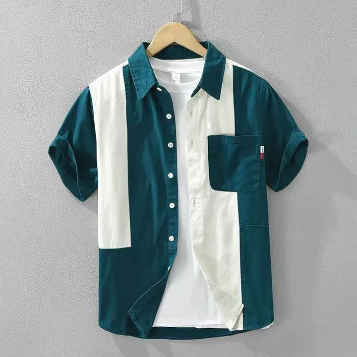Men's Larkspur Panel Pop Shirt - Stylish and Versatile Top