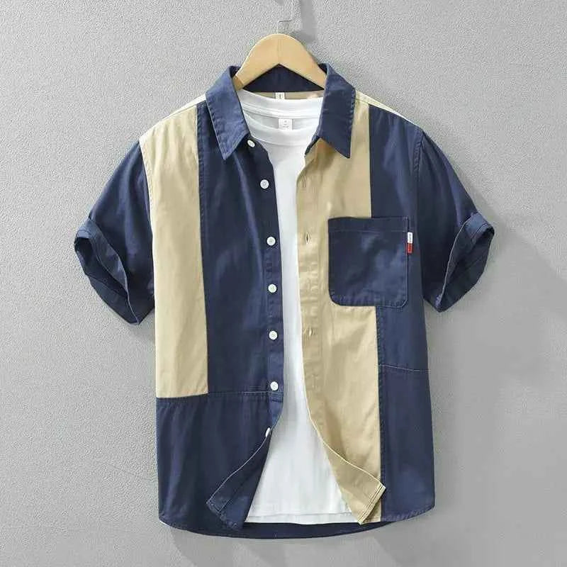 Men's Larkspur Panel Pop Shirt - Stylish and Versatile Top