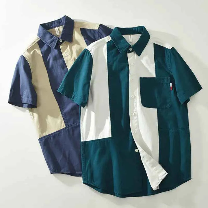 Men's Larkspur Panel Pop Shirt - Stylish and Versatile Top