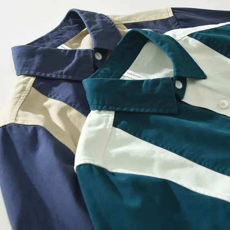 Men's Larkspur Panel Pop Shirt - Stylish and Versatile Top
