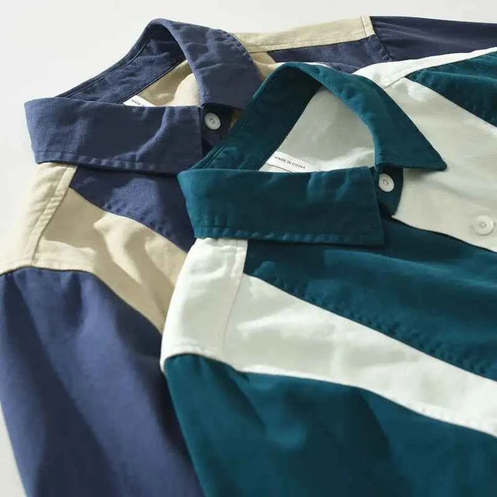 Men's Larkspur Panel Pop Shirt - Stylish and Versatile Top