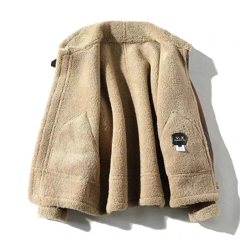 Men's Leather Bomber Jacket