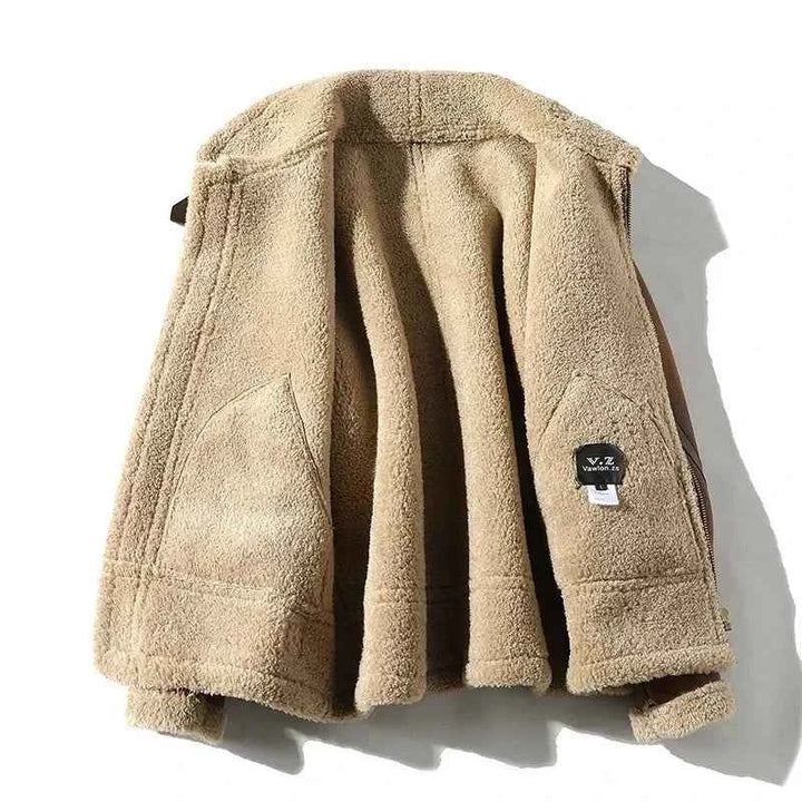 Men's Leather Bomber Jacket