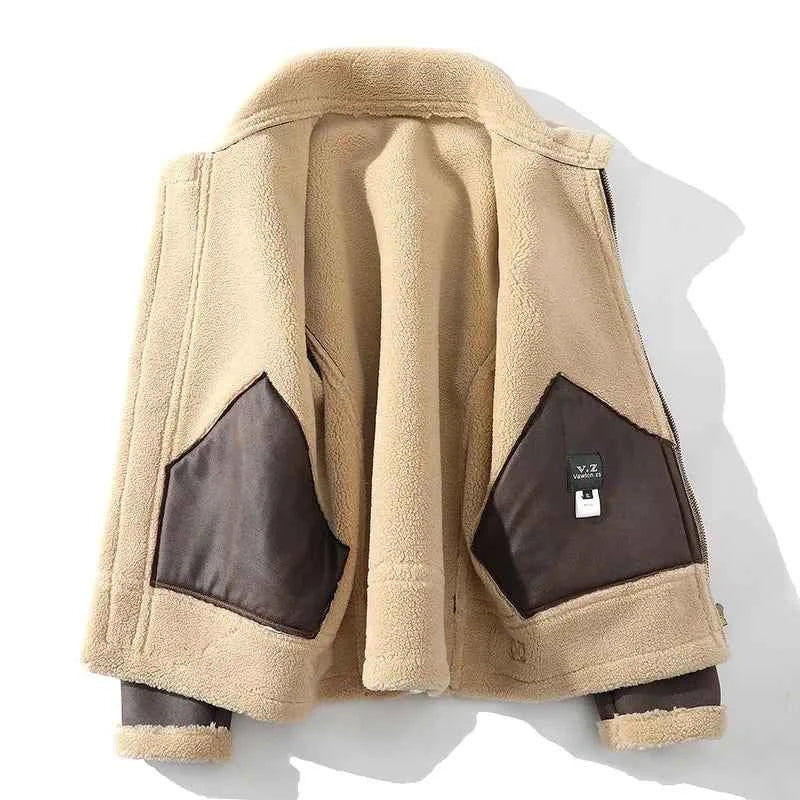 Men's Leather Bomber Jacket