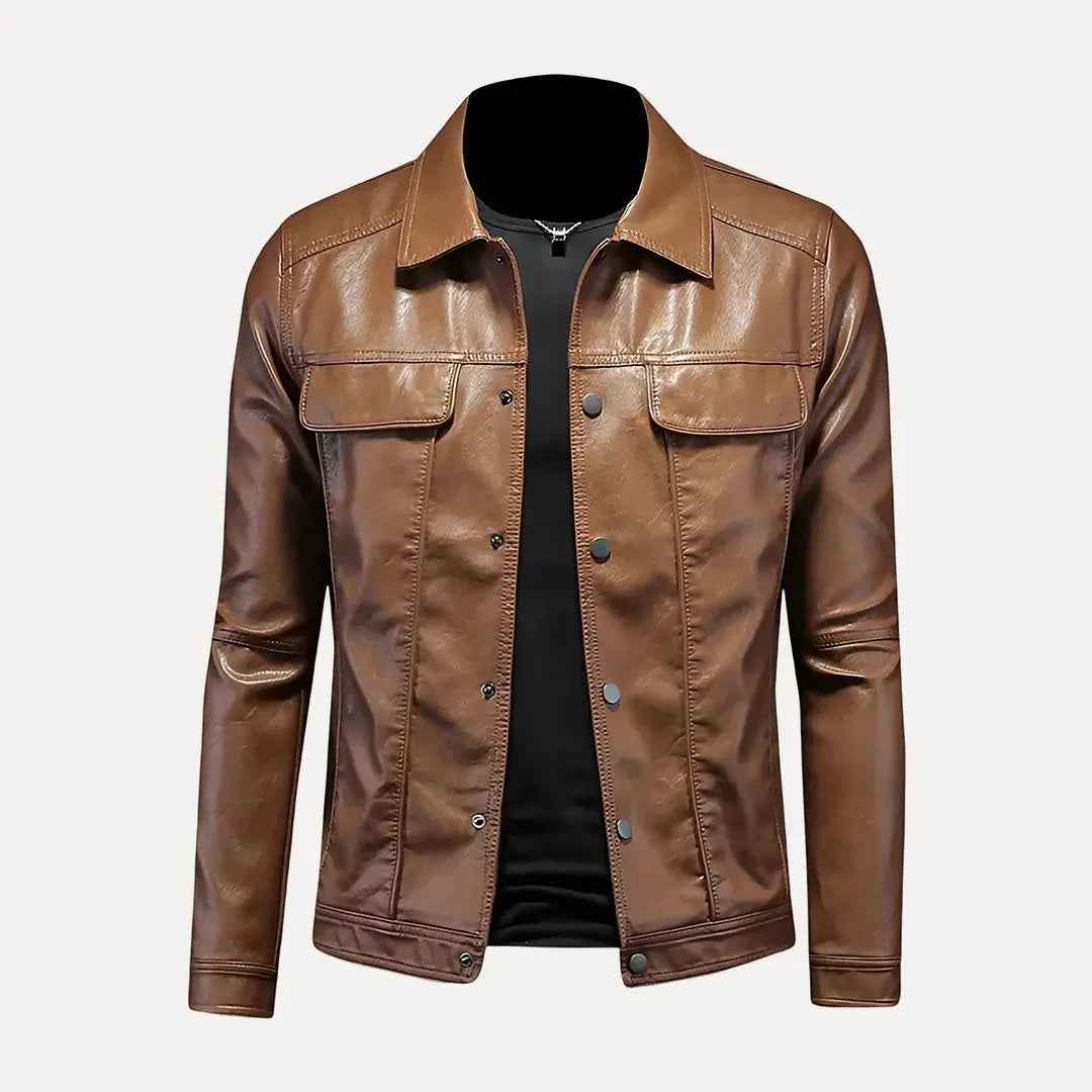 Men's Leather Explorer Jacket Brown