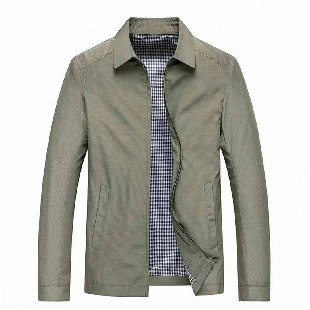 Men's Lightweight Casual Zip-Up Jacket Beige