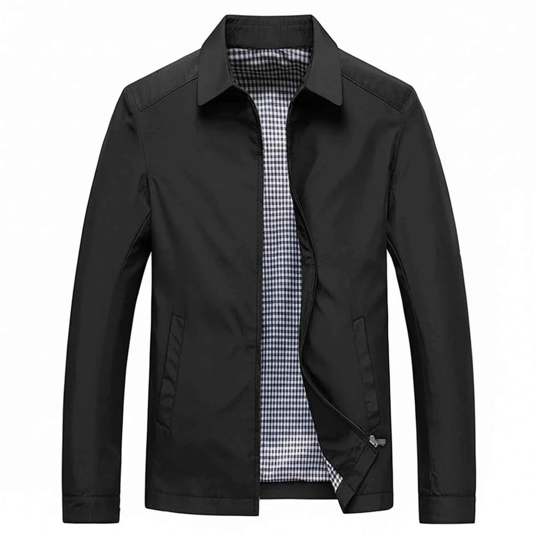 Men's Lightweight Casual Zip-Up Jacket Black