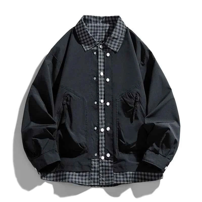 Men's Lightweight Coach Jacket - Stylish and Versatile Outerwear Black