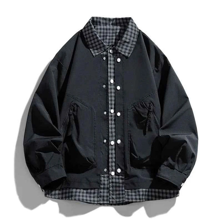 Men's Lightweight Coach Jacket - Stylish and Versatile Outerwear Black