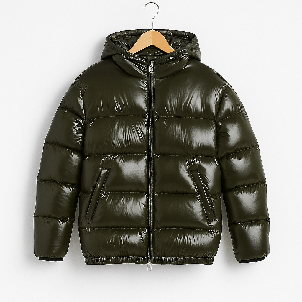 Men's Lightweight Puffer Jacket - Warm, Stylish, and Water-Resistant Dark Green