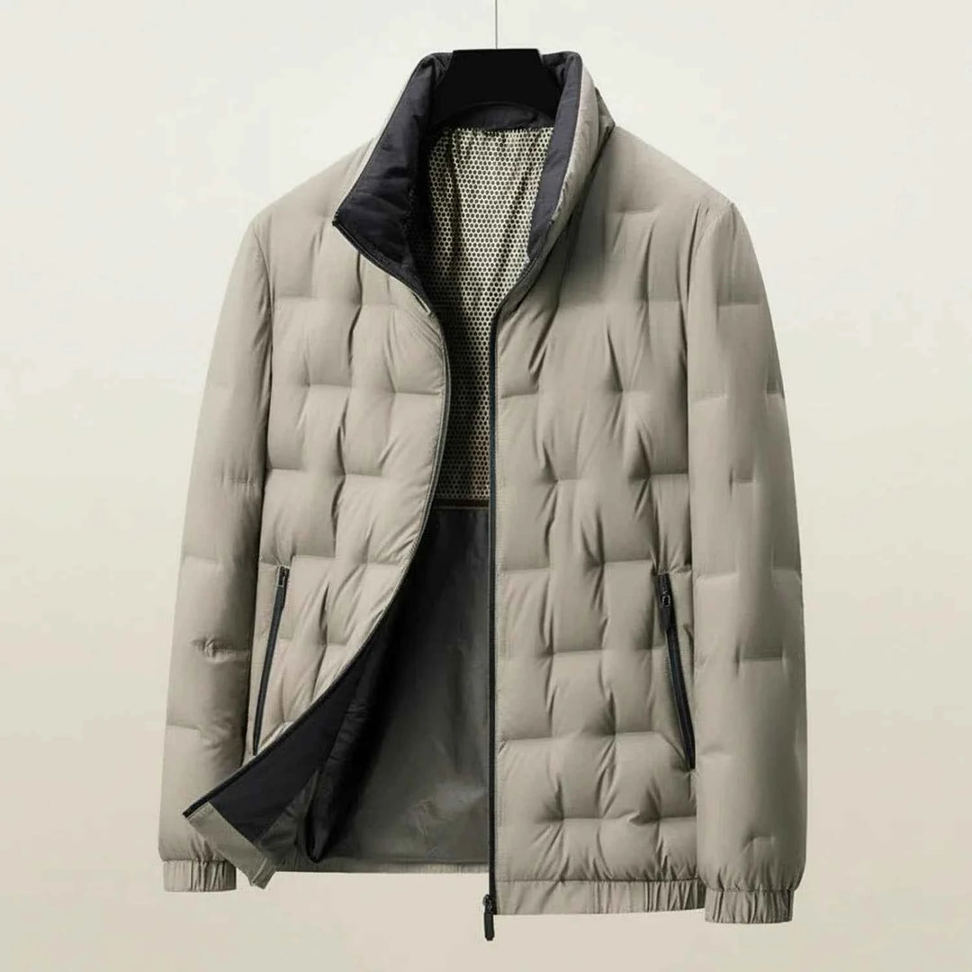 Men's Lightweight Quilted Puffer Jacket Beige