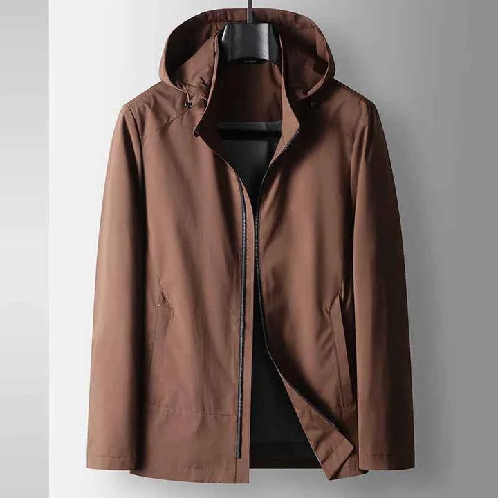 Men's Lightweight Shell Jacket for All-Weather Protection Brown