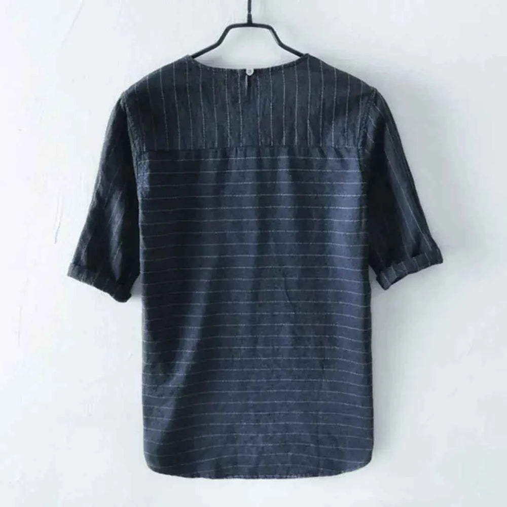 Men's Linen Cotton Tee - Géneva Style