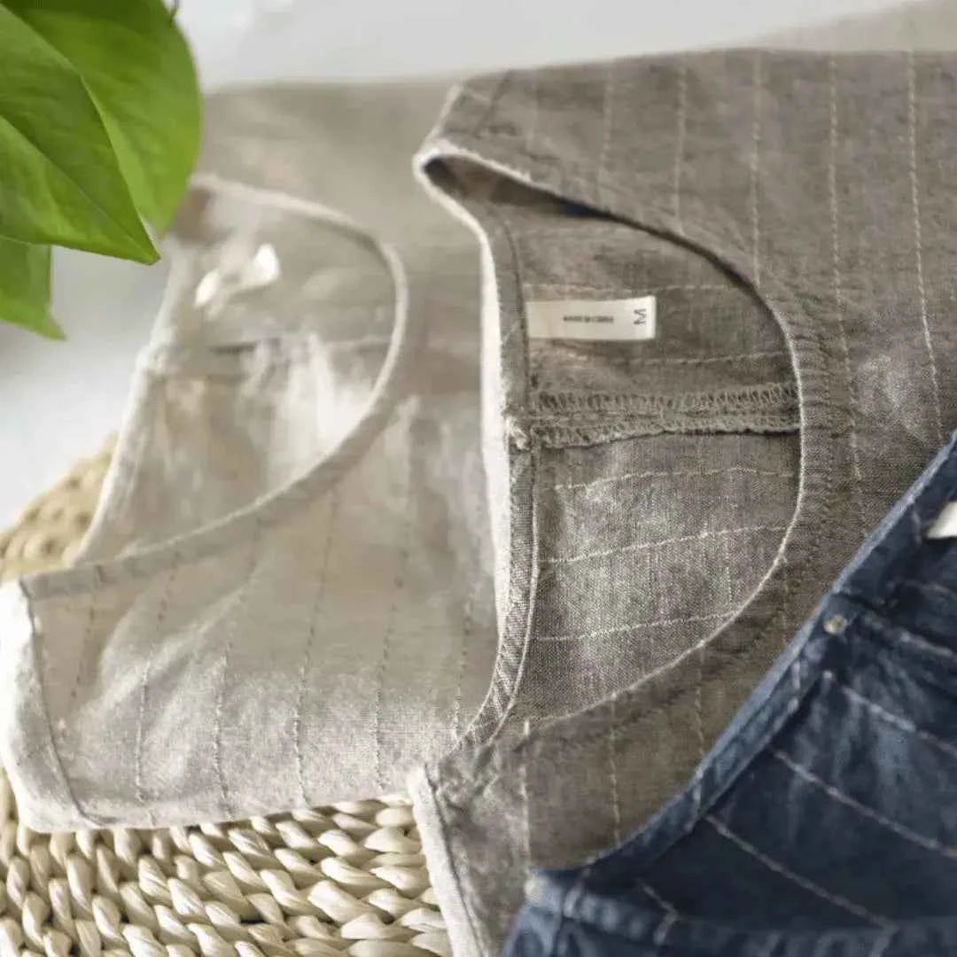 Men's Linen Cotton Tee - Géneva Style